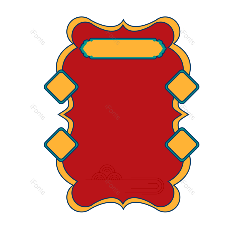 边框图片,复古元素,中国风PNG,促销免抠素材